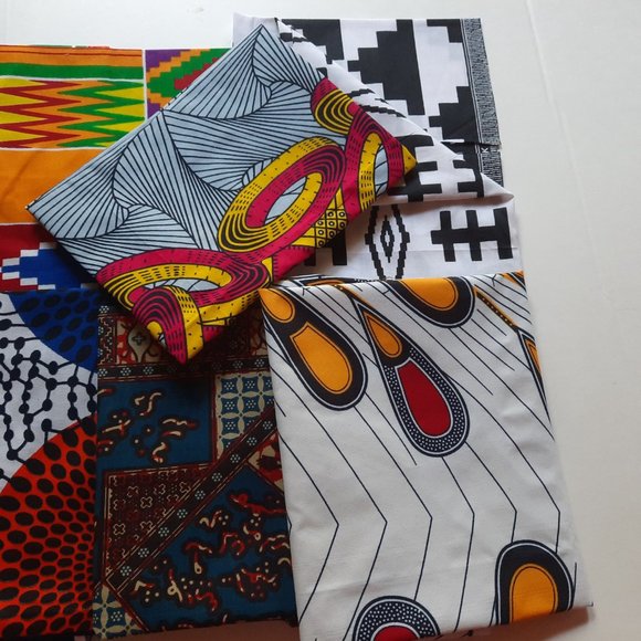 6 Random Fat Quarter Bundle/African Fabric/6 Quart CLEARANCE - WHILE SUPPLIES LA - Picture 2 of 14